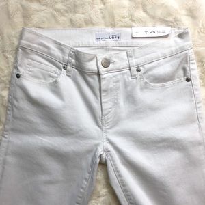 ⚡️Price Drop⚡️ Loft modern straight white jeans